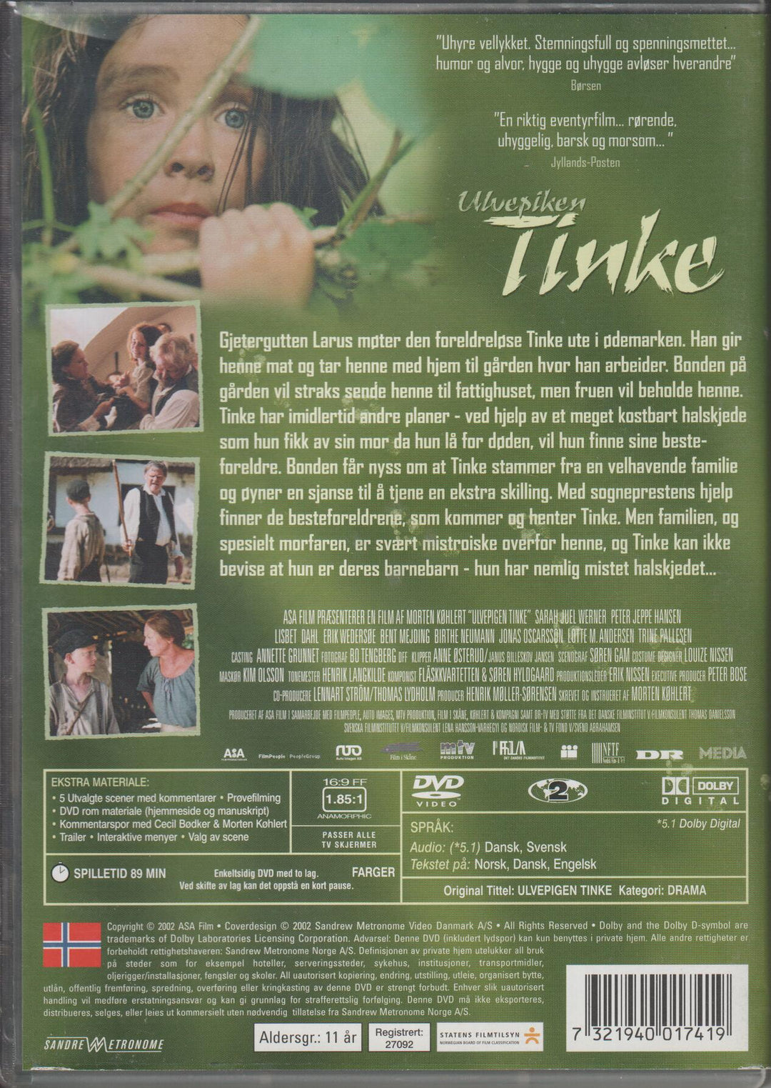Ulvepiken Tinke (2002). DVD.
