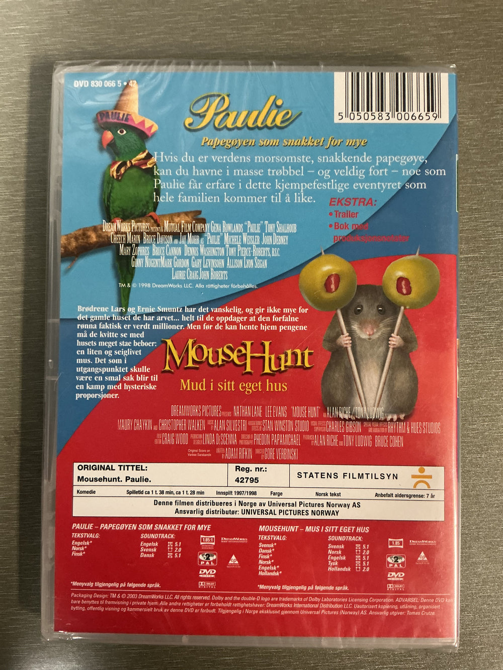 Paulie & MouseHunt (1998/1997) . DVD.