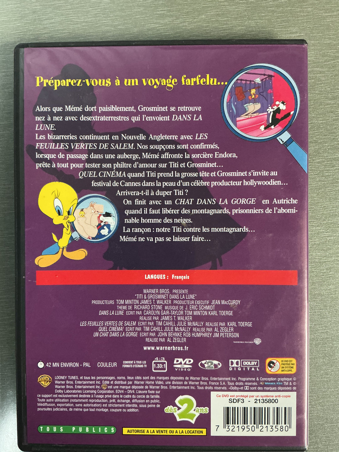 Titi & Grosminet dans la lune (2003) . DVD.