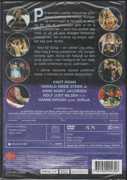 Reisen til Julestjernen. DVD. Ny i plast!