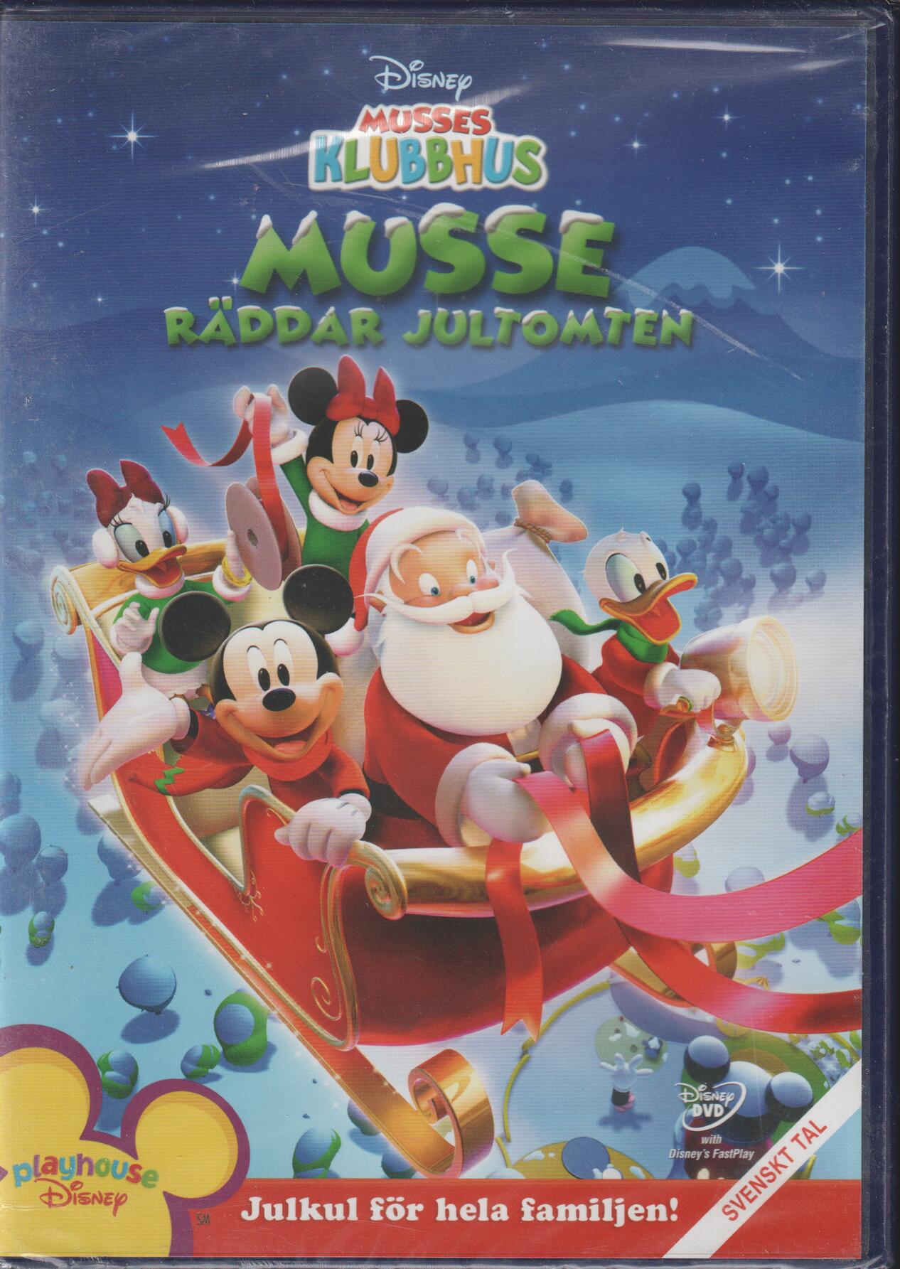Musse Räddar Jultomten (Musses Klubbhus). DVD. Ny i plast!