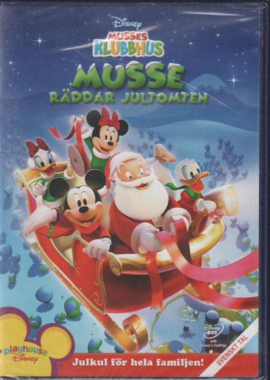 Musse Räddar Jultomten (Musses Klubbhus). DVD. Ny i plast!
