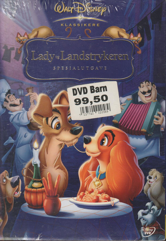 Lady og Landstrykeren (1955). DVD slipcase. Ny i plast!