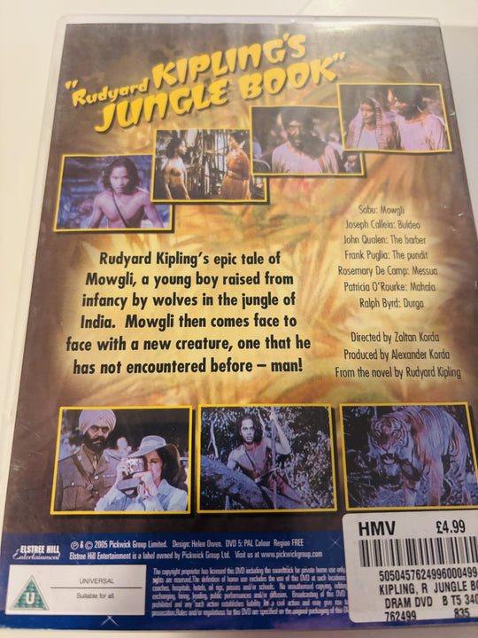 Rudyard Kipling's Jungle Book (1942). DVD.