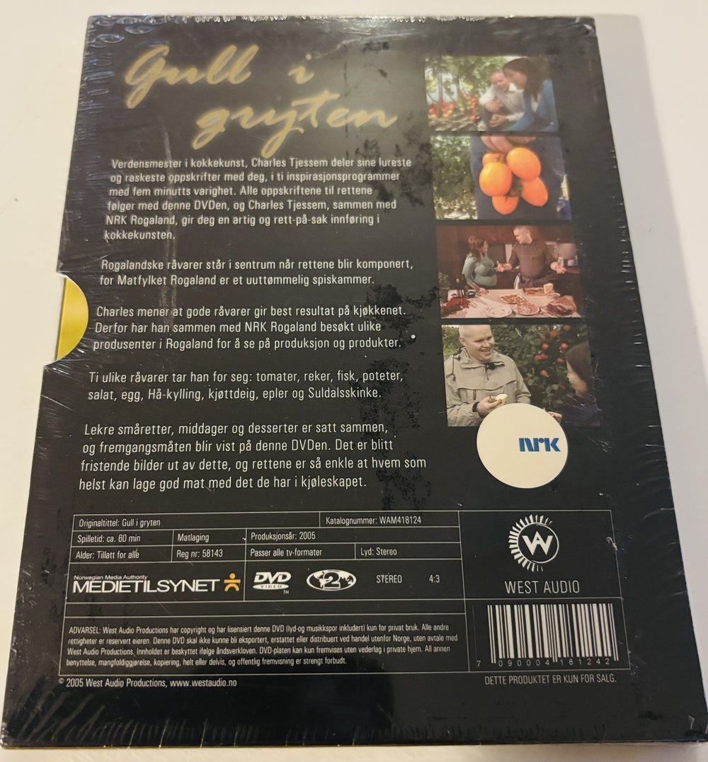 Gull i gryten med Charles Tjessen (2003). DVD slipcase. Ny i plast!