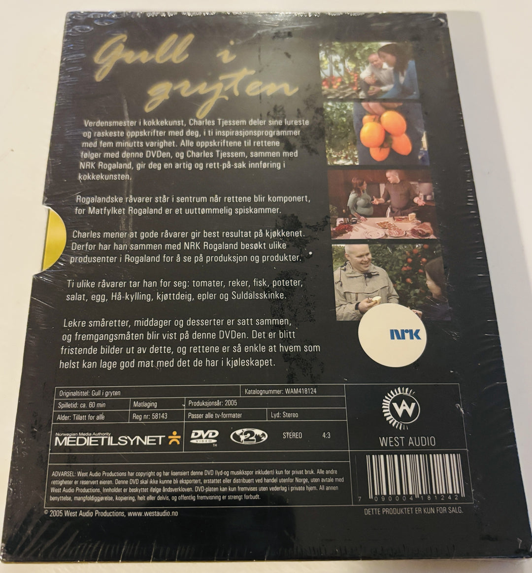 Gull i gryten med Charles Tjessen (2003). DVD slipcase. Ny i plast!