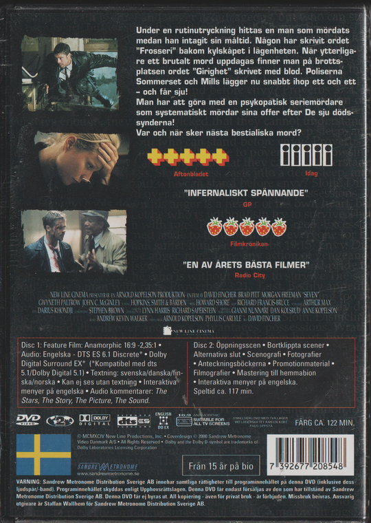 Seven. 1995. DVD. Ny i plast!