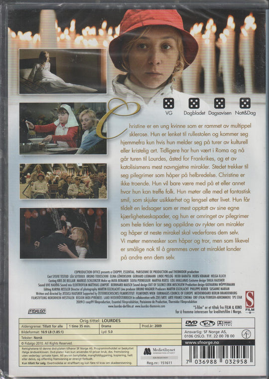 Miraklet i Lourdes (2009). DVD. Ny i plast!