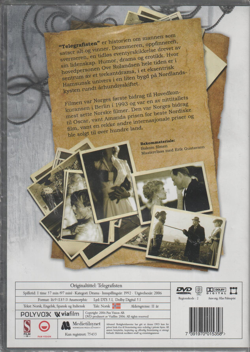 Telegrafisten. 1993. DVD. Ny i plast!