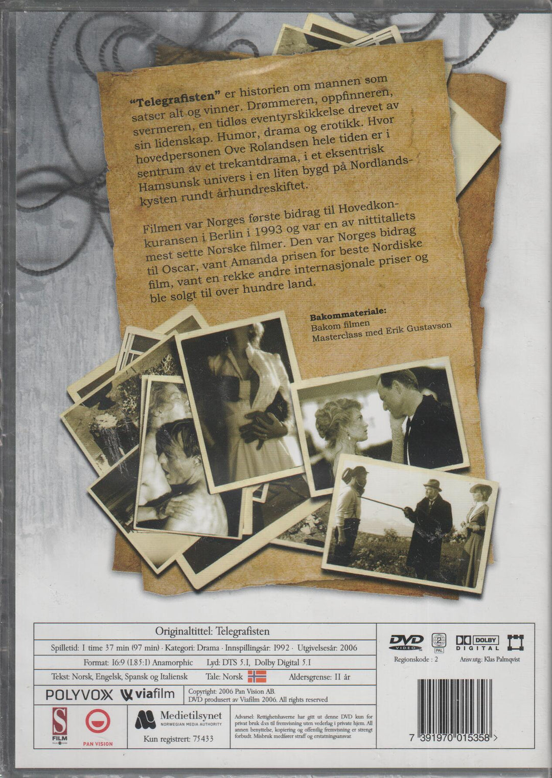 Telegrafisten. 1993. DVD. Ny i plast!