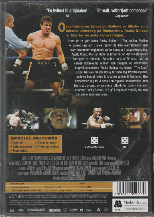 Rocky Balboa. 2006. DVD. Ny i plast!