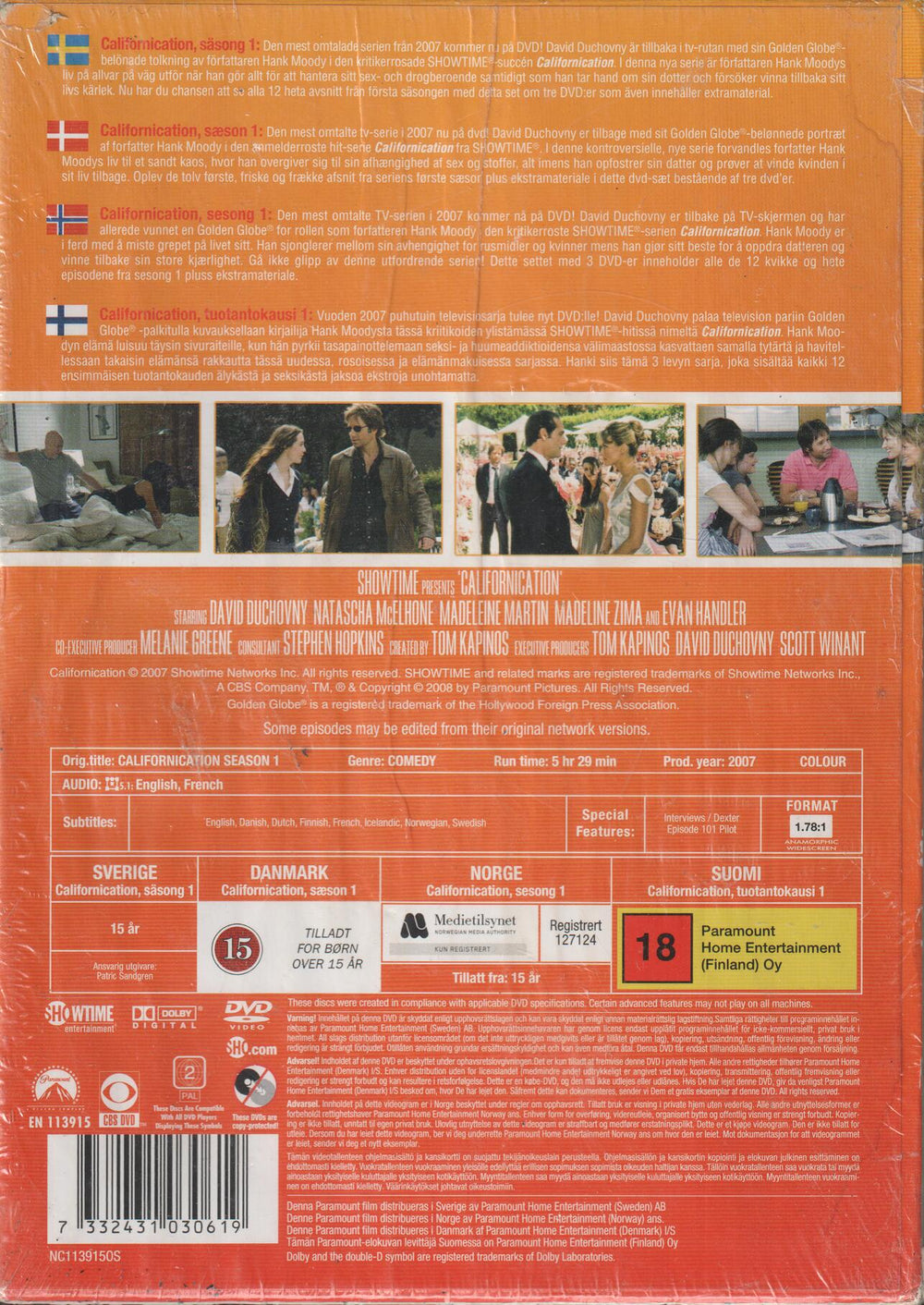 Californication: Sesong 1. 2007. DVD. Ny i plast!