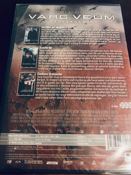 Varg Veum: Samleboks 3. 2011. DVD. Ny i plast!