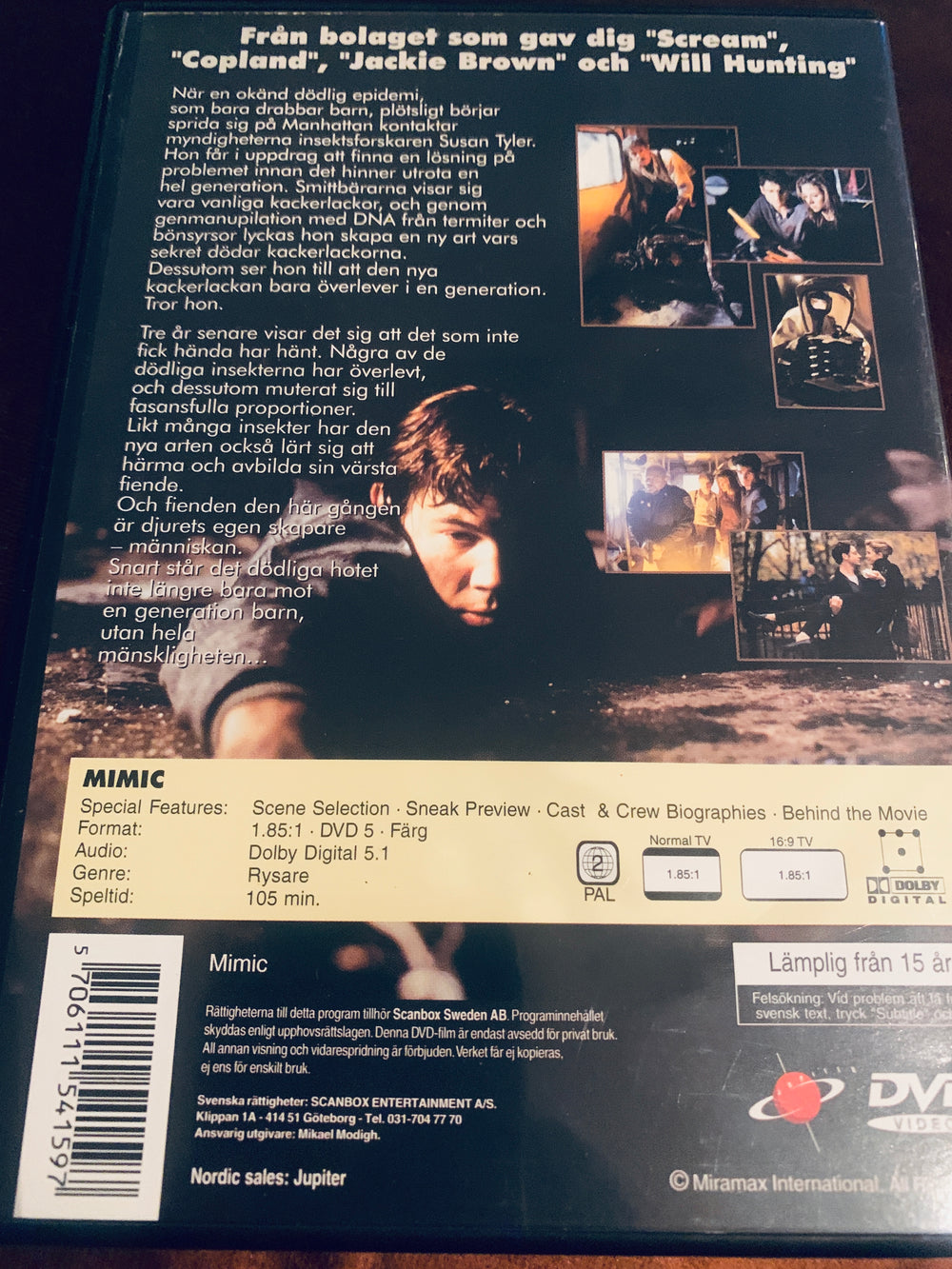 Mimic (1997). DVD.