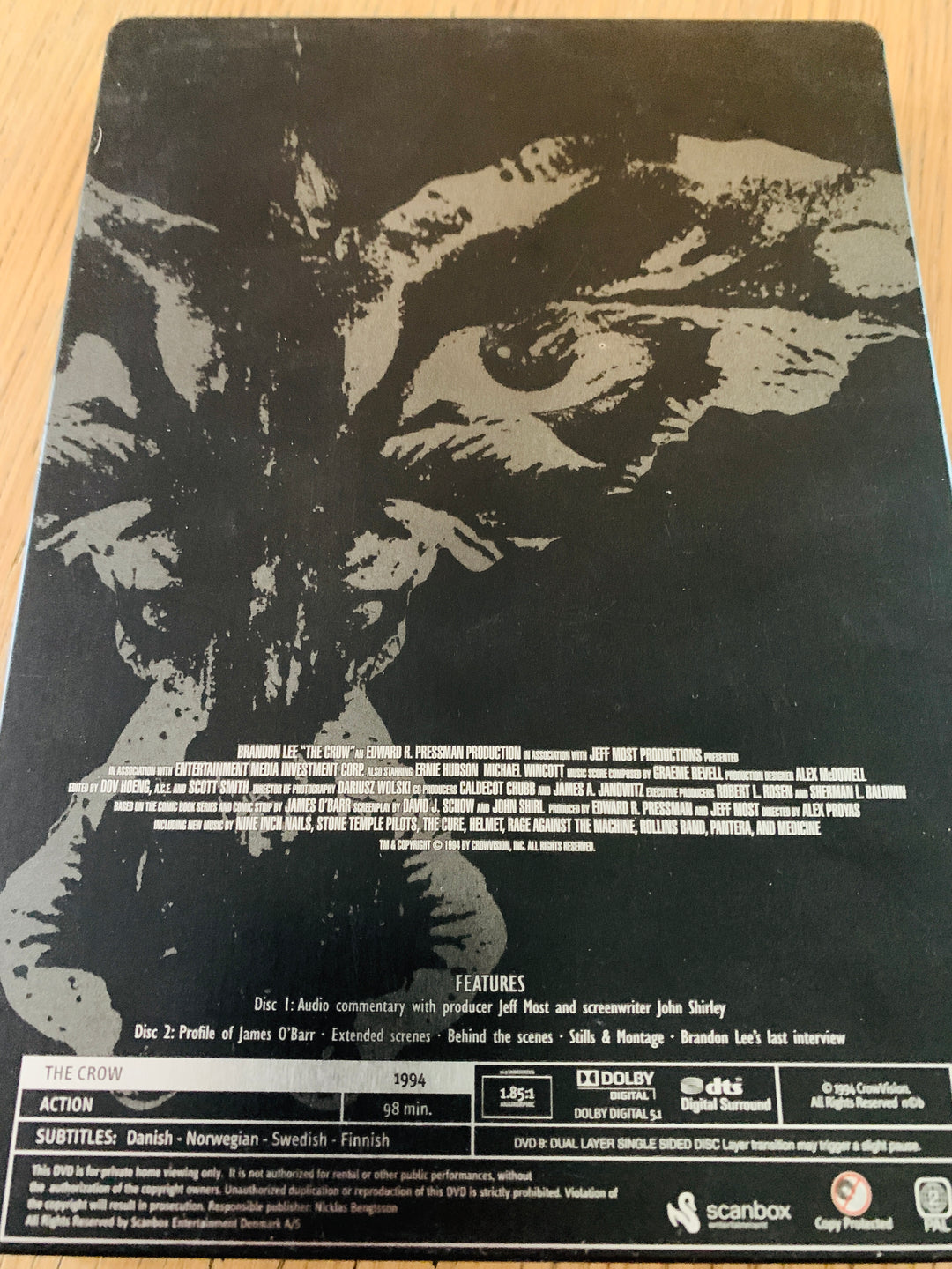 The Crow (1994). DVD.