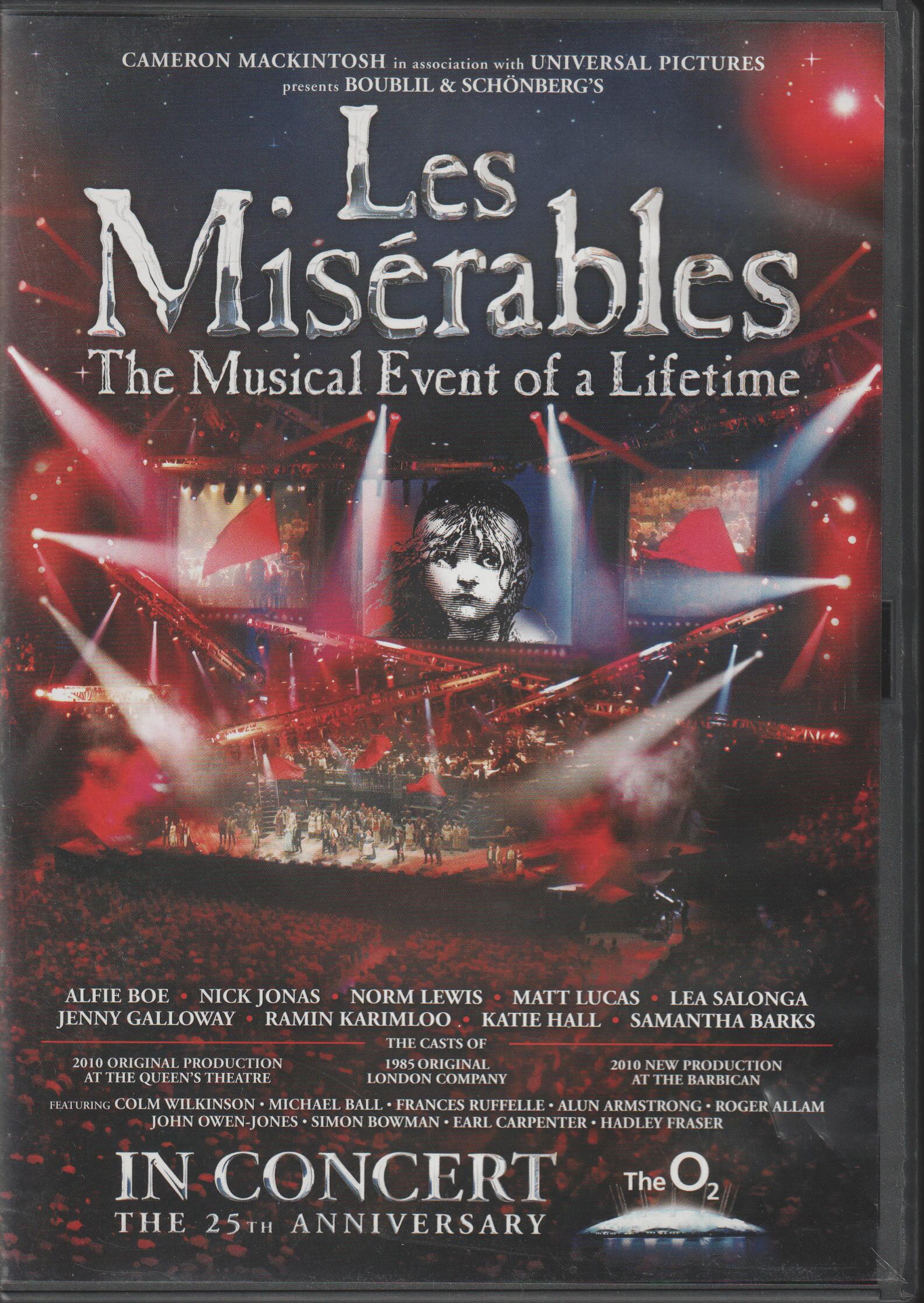 Les Misérables: The Musical Event of a Lifetime (2010). DVD.