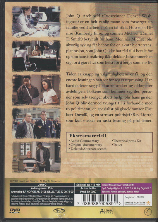 John Q. (2002). DVD.