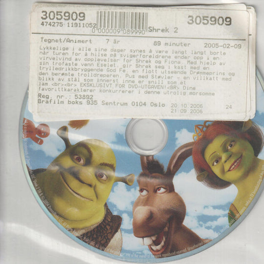 Shrek 2 (2004). DVD.
