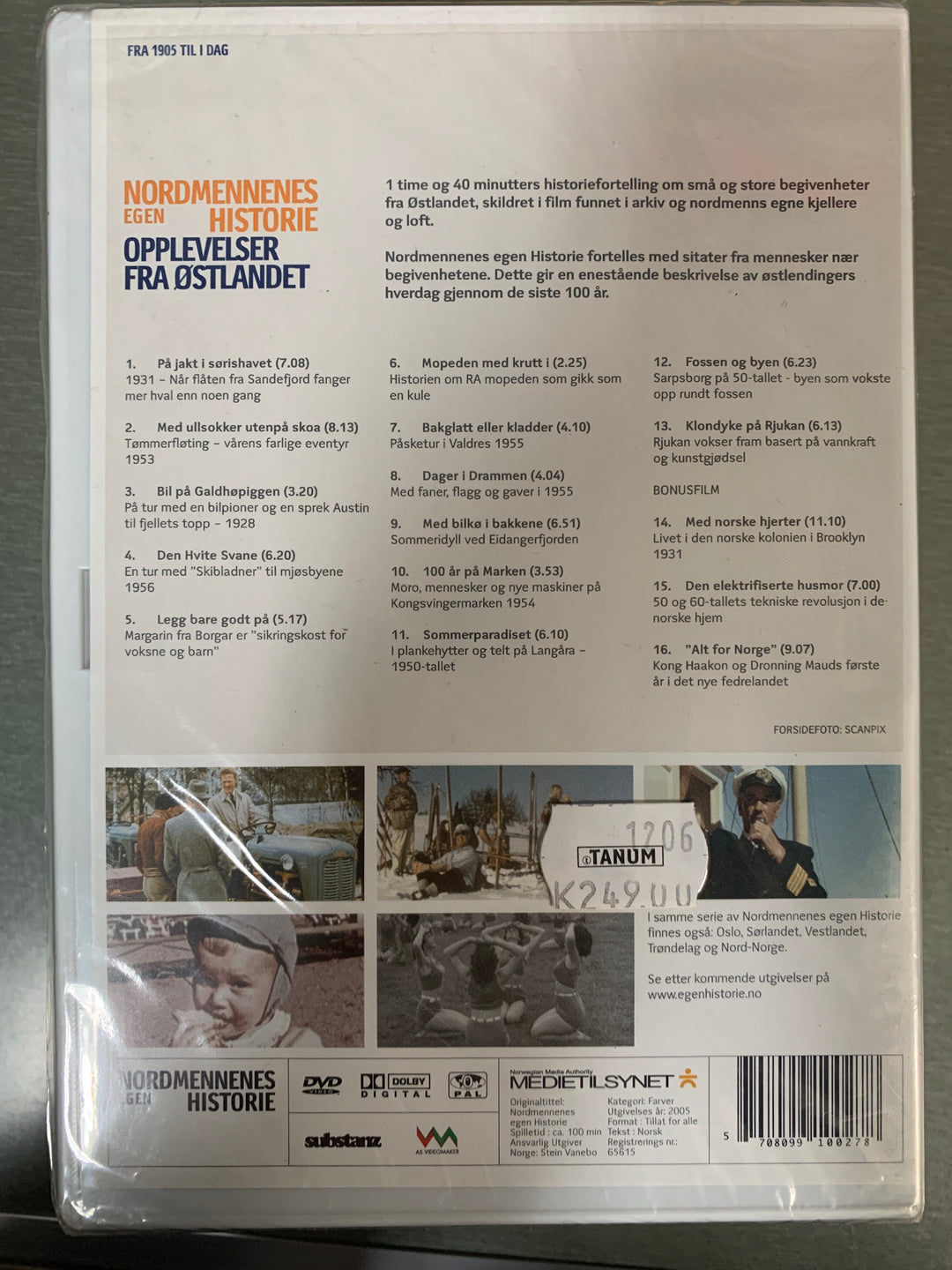 Nordmennenes Egen Historie: Opplevelser fra Østlandet (2005). DVD.