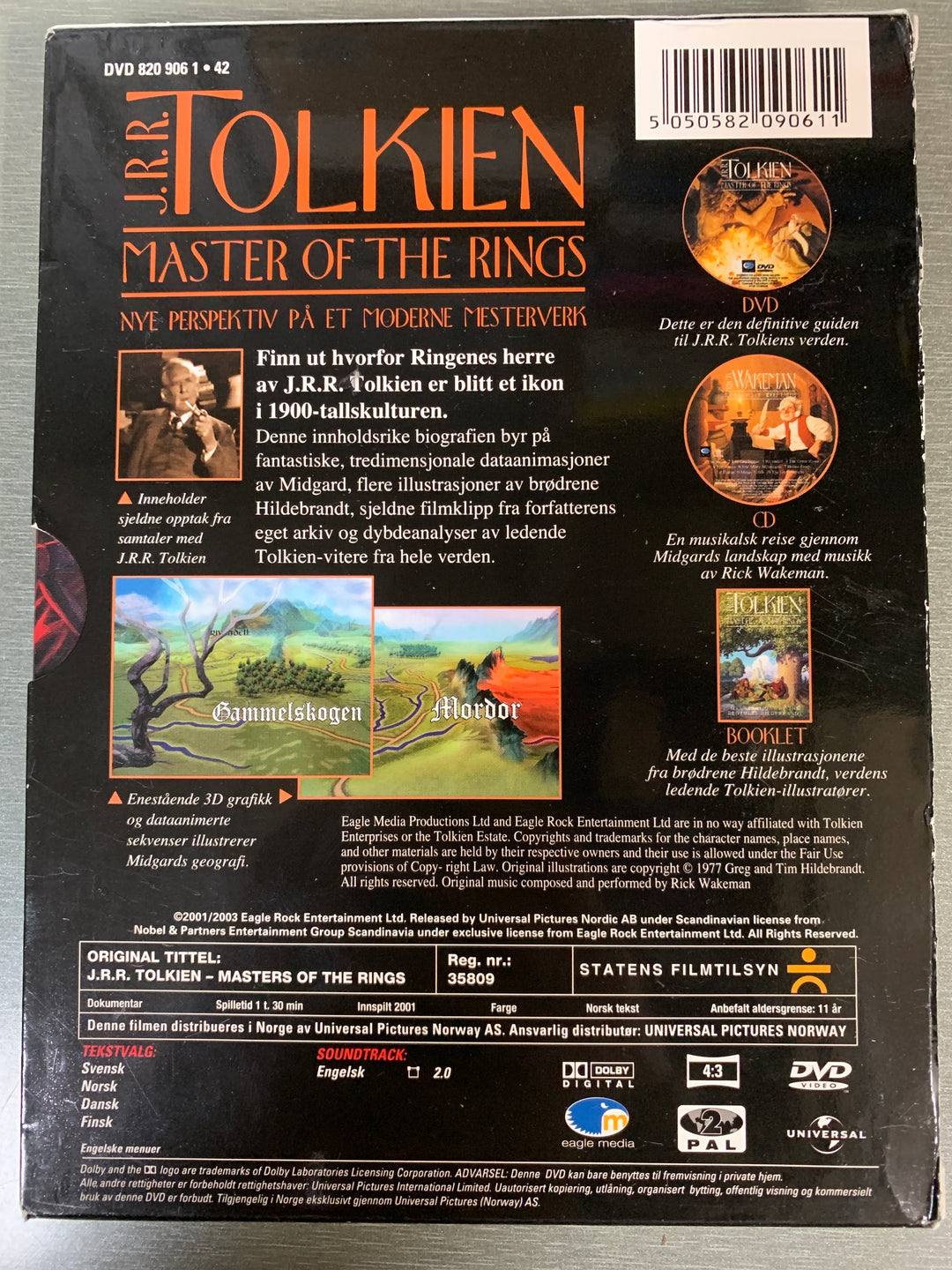J.R.R. Tolkien: Master of the Rings (2002). DVD/CD/Boksett.