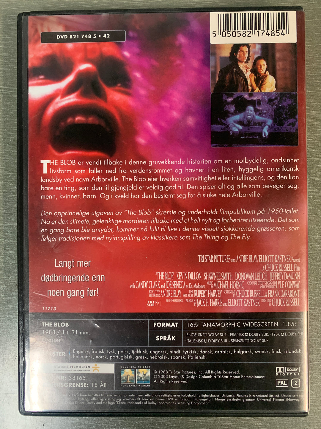 The Blob (1988). DVD.