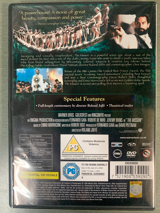 The Mission (1986). DVD.