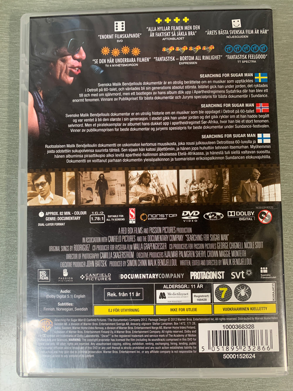 Searching for Sugar Man (2012). DVD.