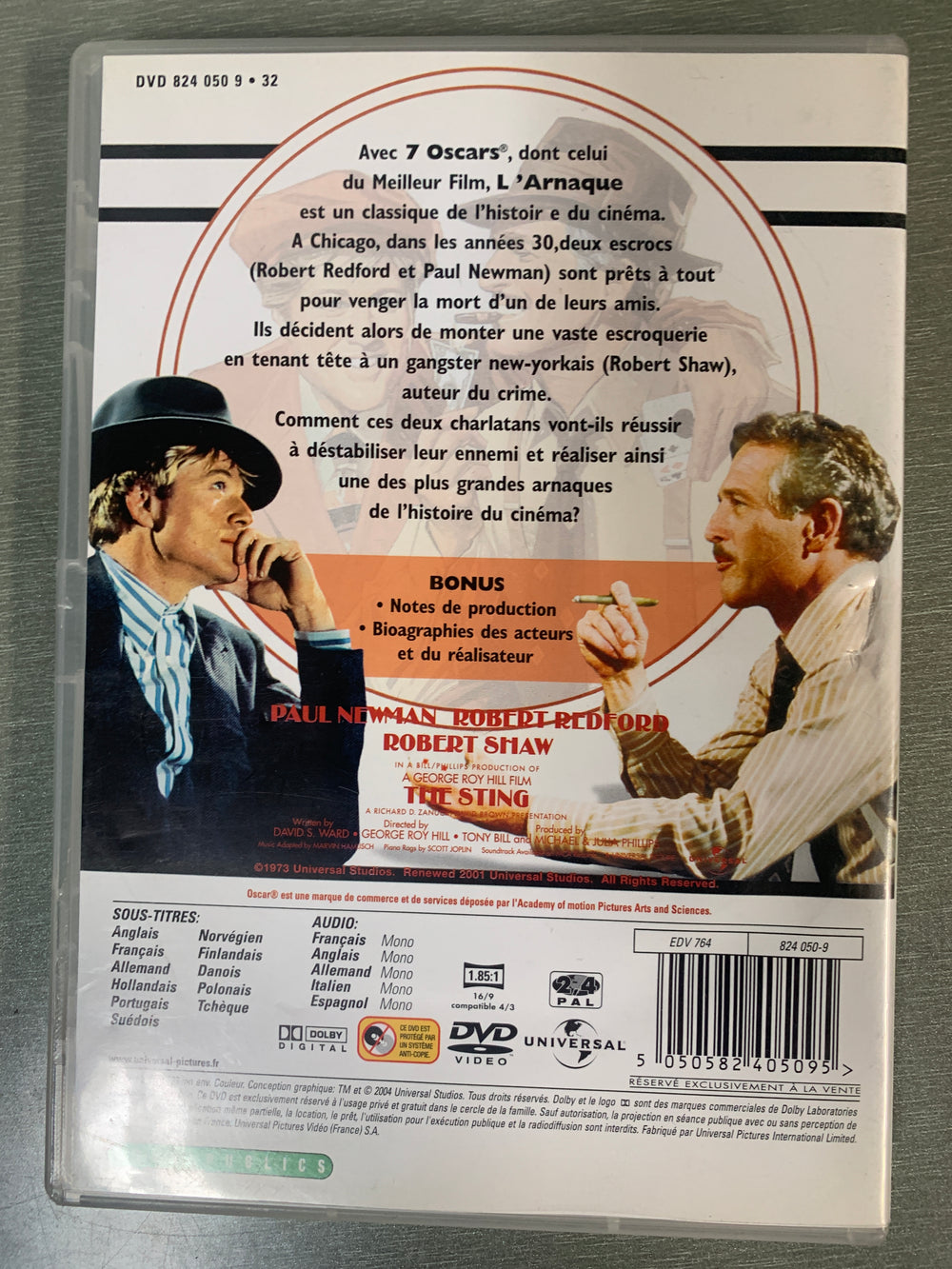 L’Arnaque / The Sting (1973). DVD.