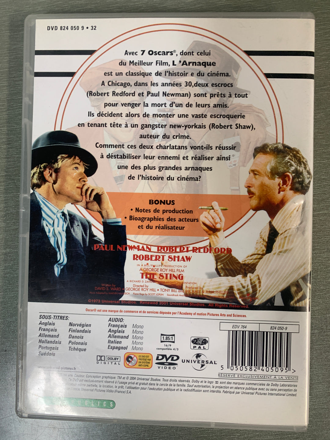 L’Arnaque / The Sting (1973). DVD.