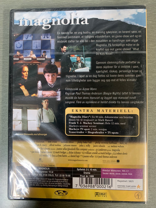 Magnolia (1999). DVD. Ny i plast.