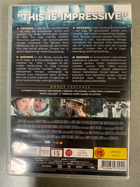 Gränsen / Beyond the Border (2011). DVD.