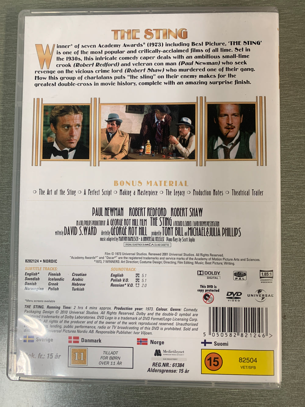 The Sting / Stikket (1973). DVD.