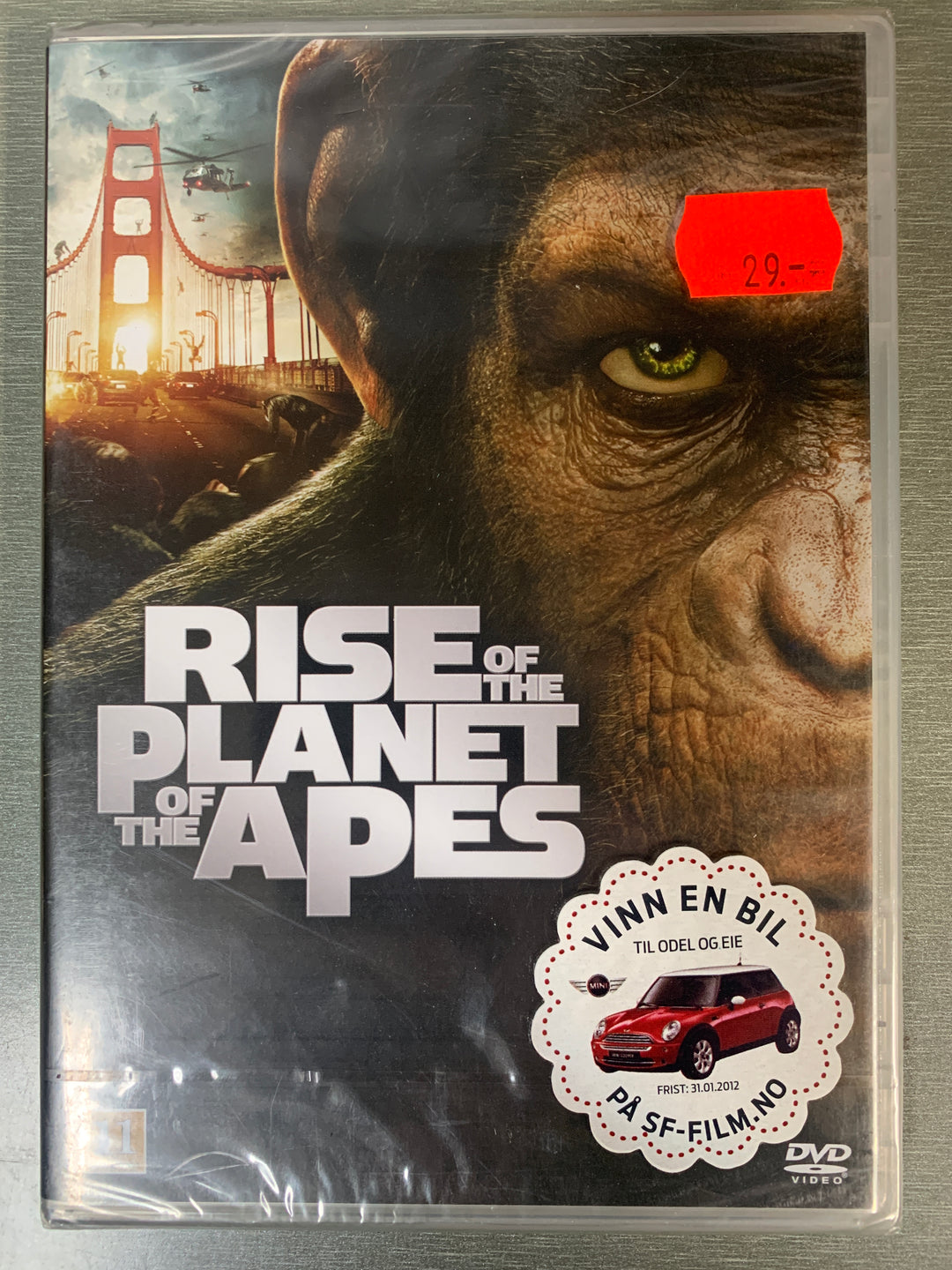 Rise of the Planet of the Apes (2011). DVD. Ny i plast!