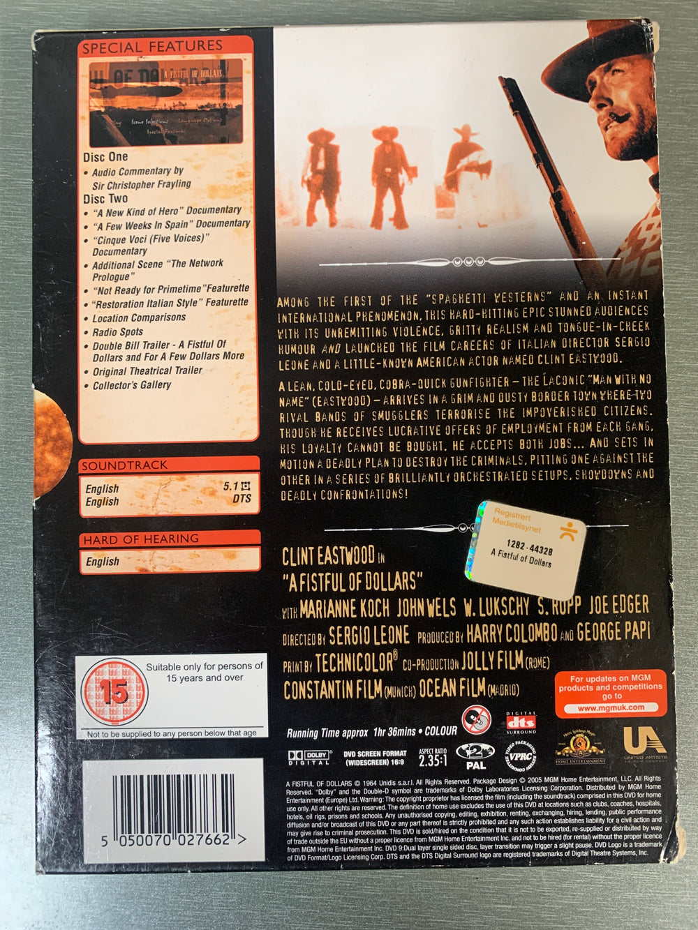 A Fistful of Dollars / For en neve dollar (1964). DVD.