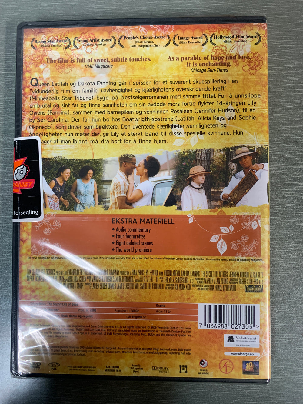 Bienes hemmelige liv / The Secret Life of Bees (2008). DVD. Ny i plast!
