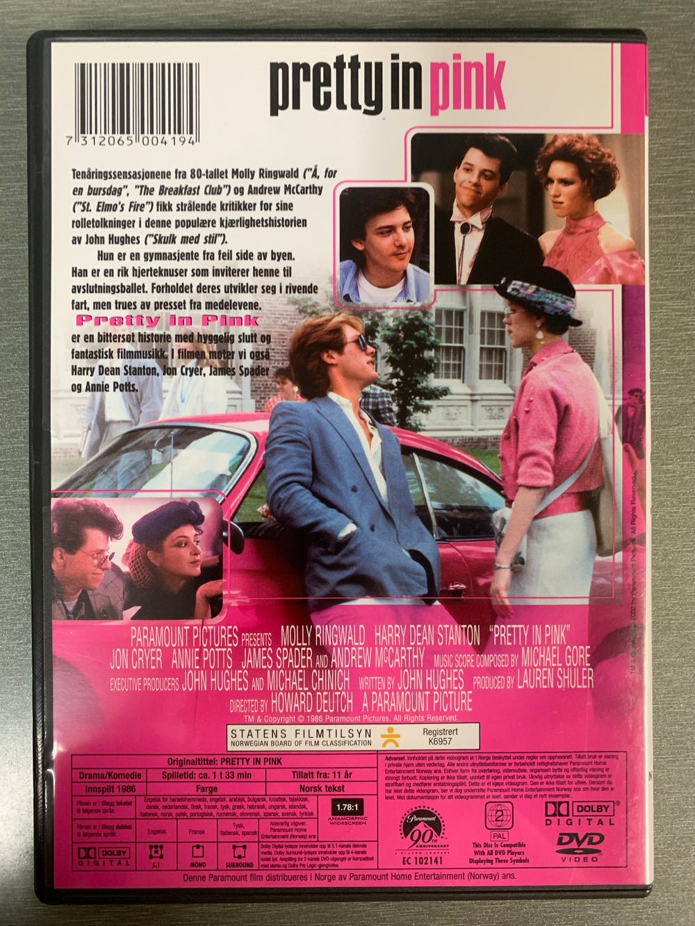 Pretty in Pink (1986). DVD.