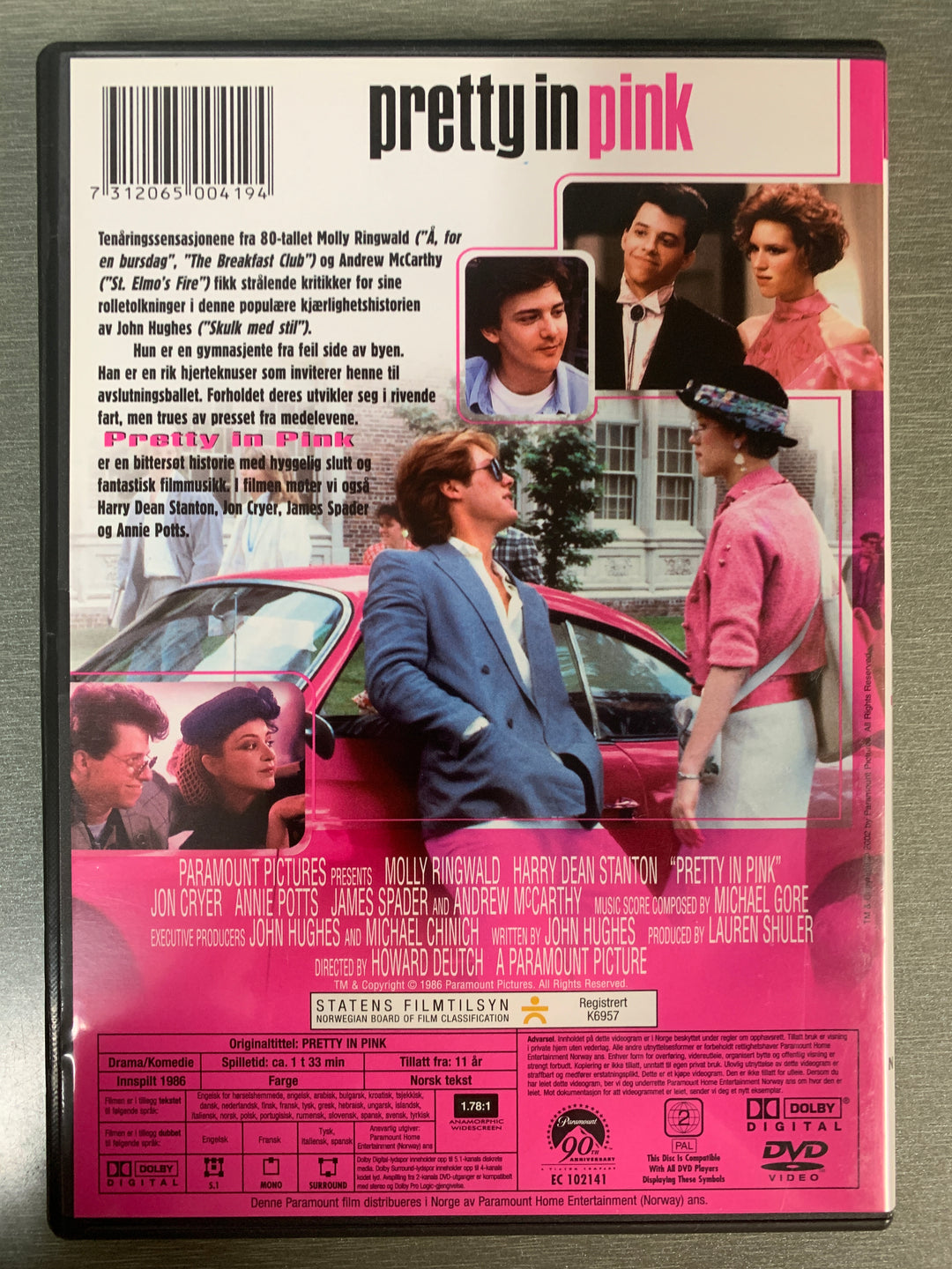 Pretty in Pink (1986). DVD.