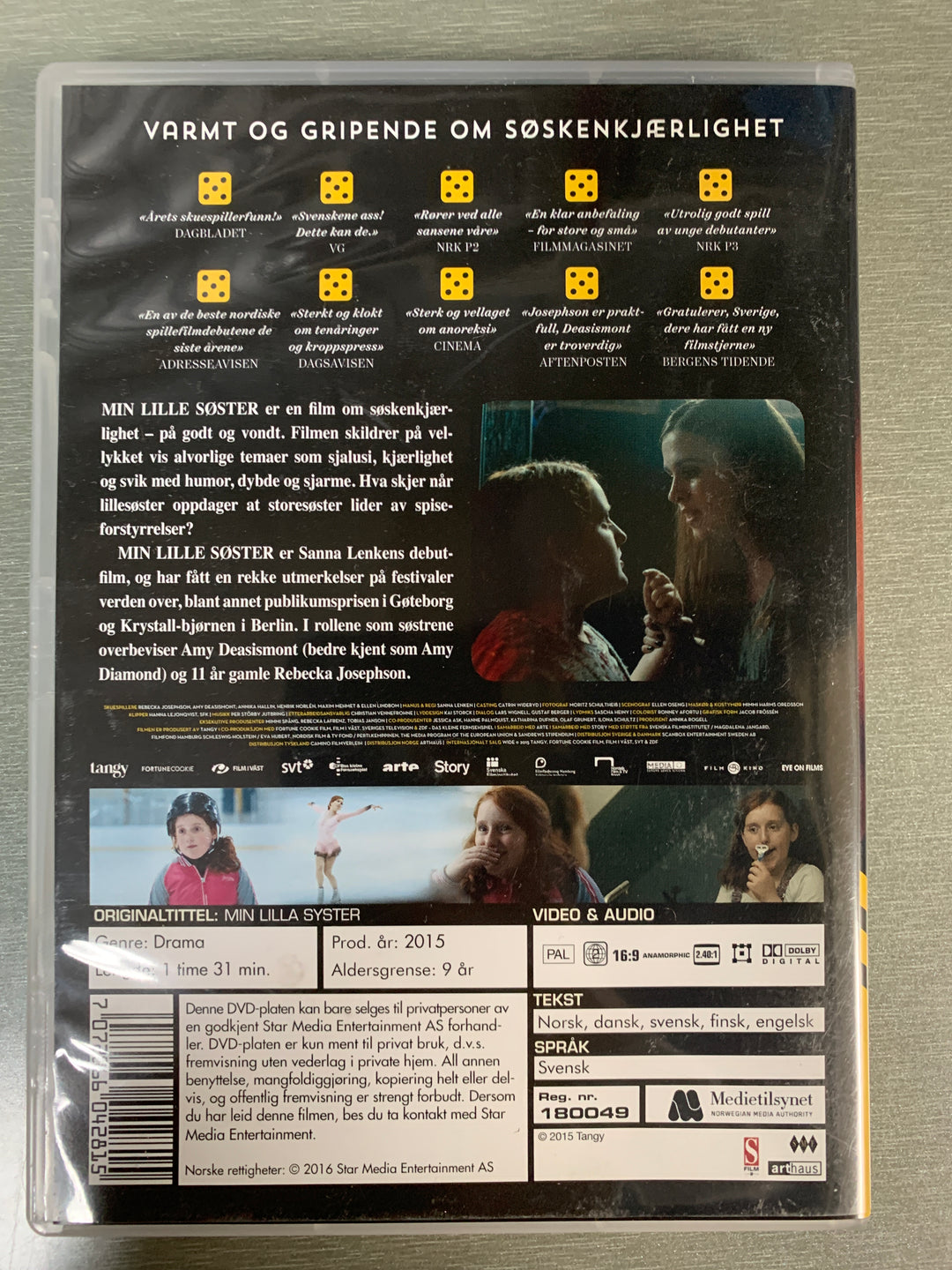 Min lille søster (2015). DVD.