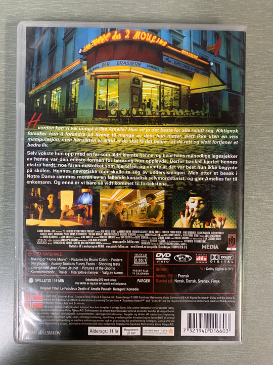 Den fabelaktige Amélie fra Montmartre. DVD. Ny i plast!
