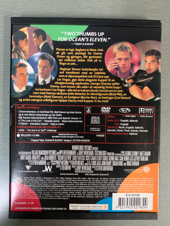 Ocean's Eleven. DVD snapcase.