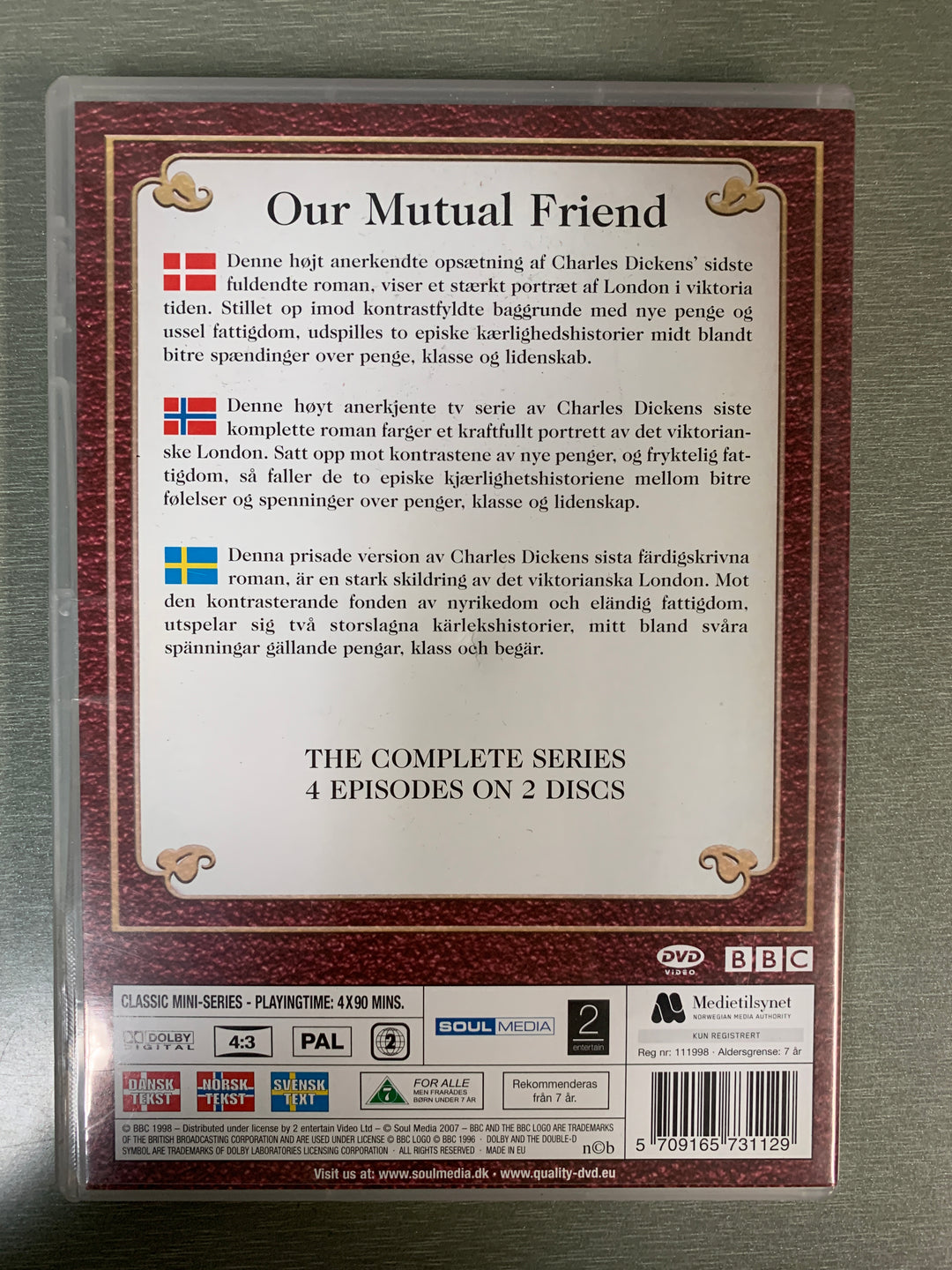 Our Mutual Friend (1998). DVD.
