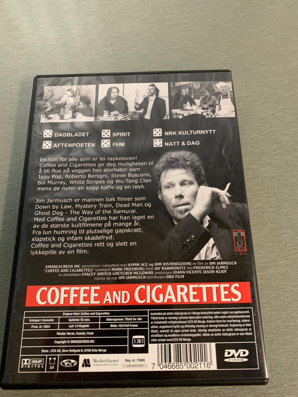 Coffee and Cigarettes (2003). DVD.