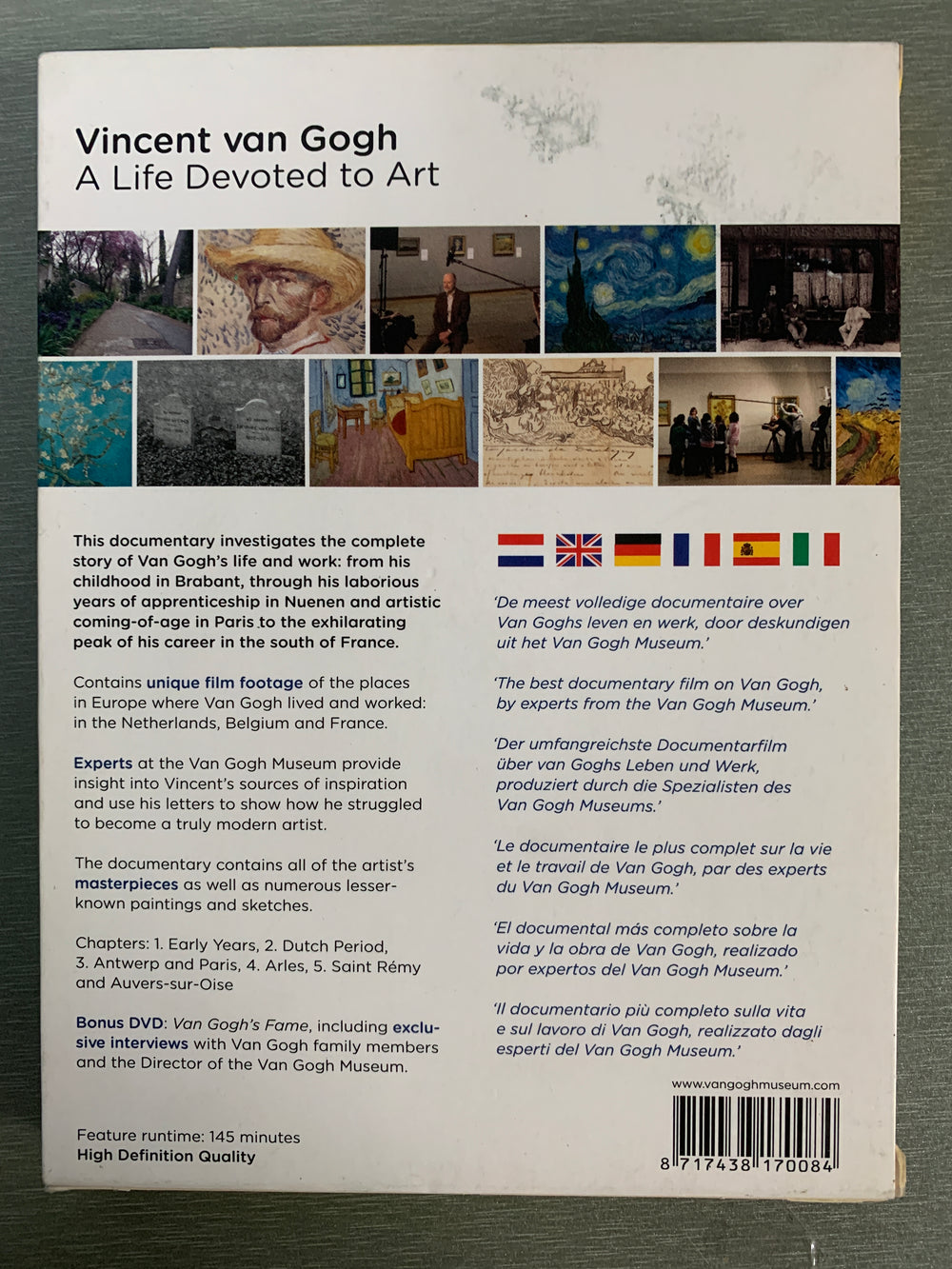 Vincent van Gogh: A Life Devoted to Art (2005). DVD.