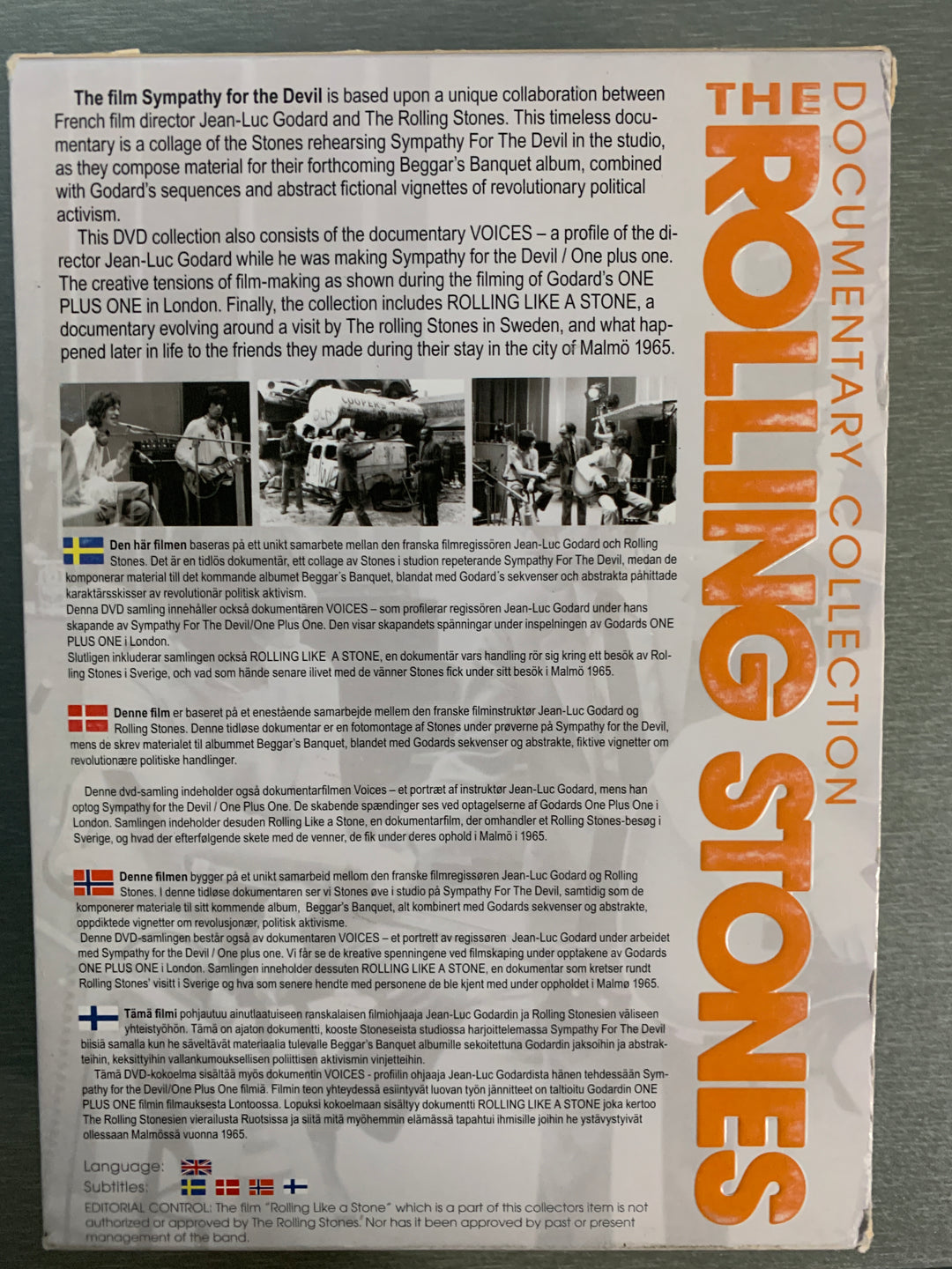 The Rolling Stones Documentary Collection (1968-2005). DVD.
