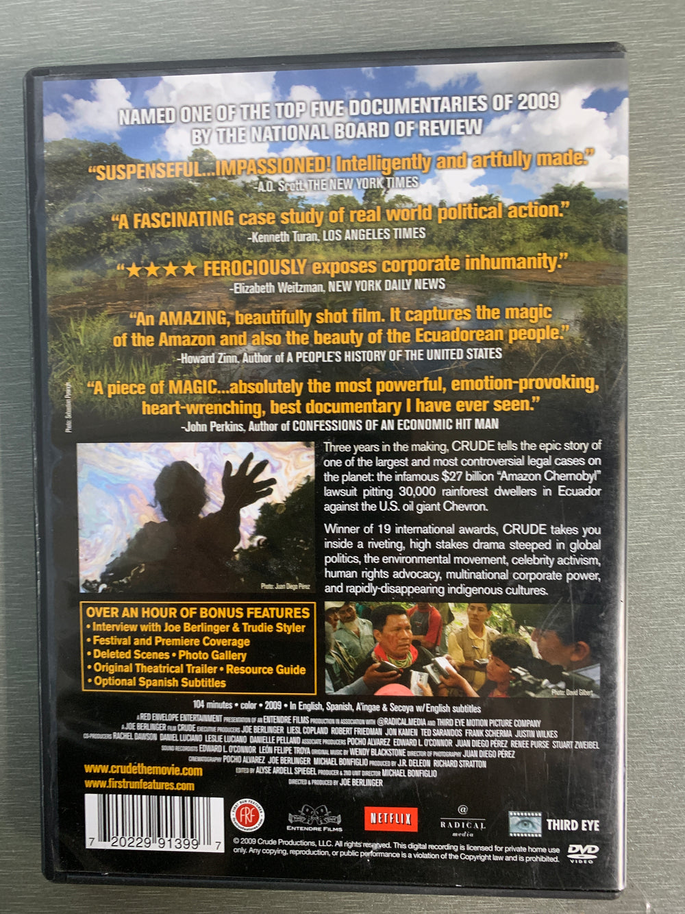 Crude: The Real Price of Oil (2009). DVD.