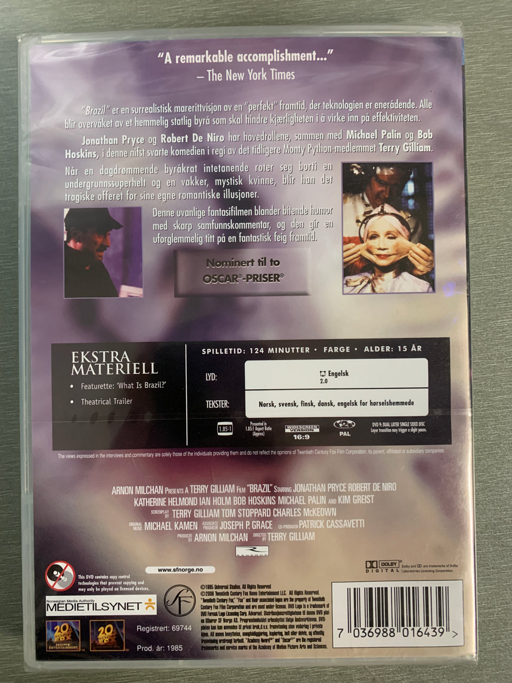 Brazil. 1985. DVD. Ny i plast!