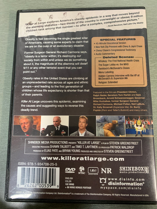 Killer at Large (2008). DVD.