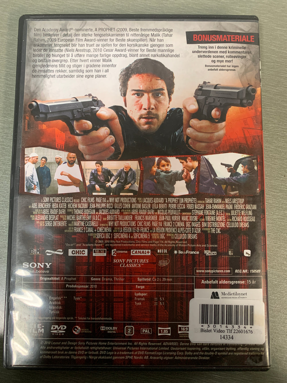 Profeten. 2009. DVD.