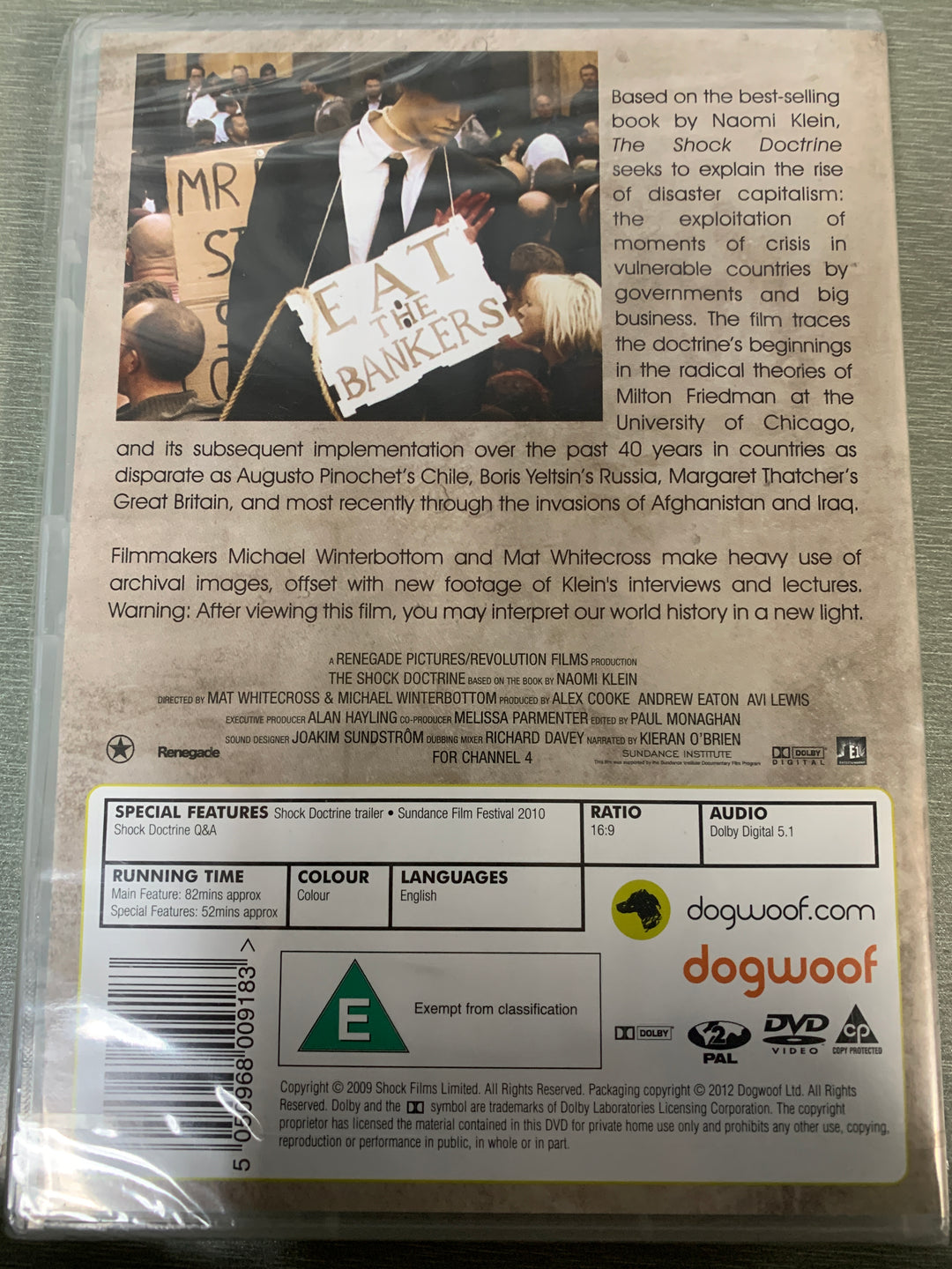 The Shock Doctrine. 2009. DVD. Ny i plast!