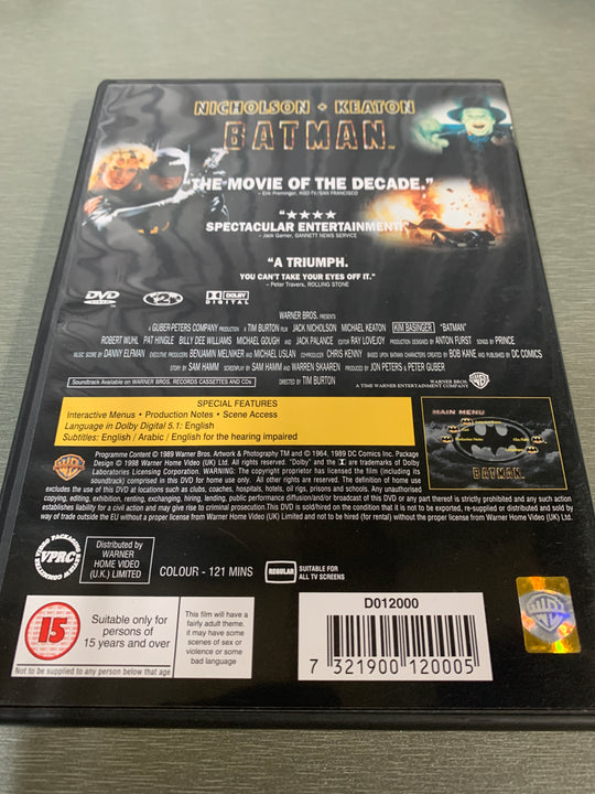 Batman. 1989. DVD.